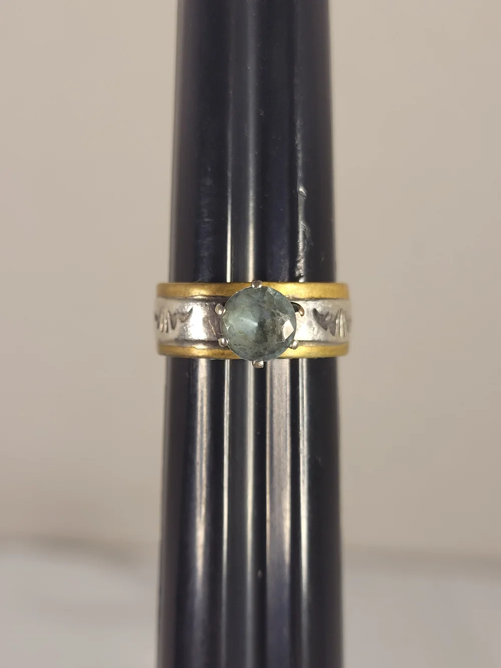 Chester Benally Sterling Silver Signed Navajo Ring Size 4.5 (C15)